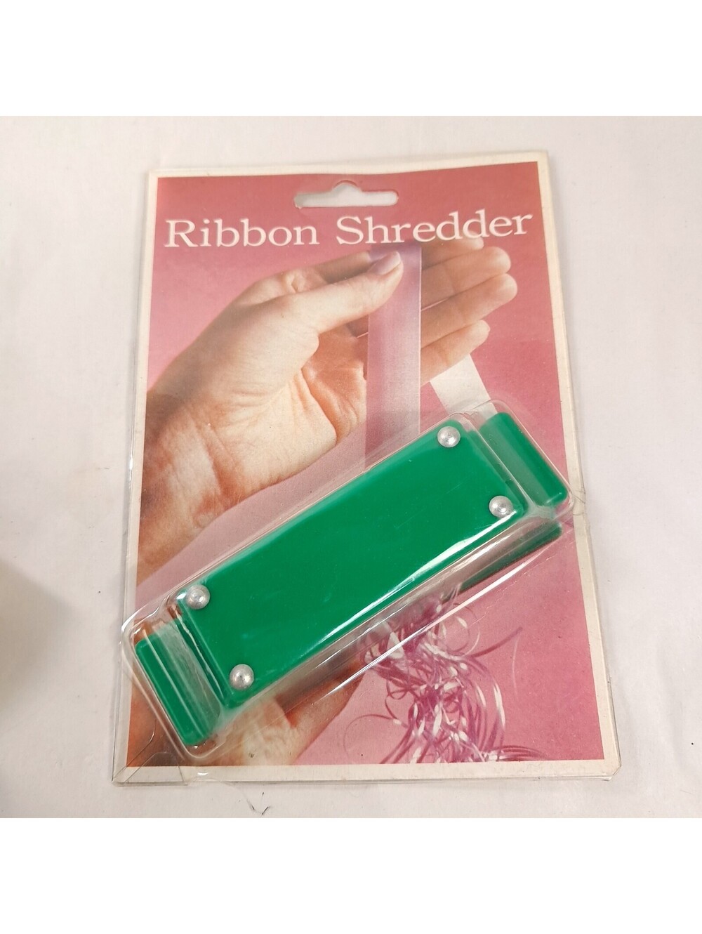Vintage Ribbon Magic Shredder & Curler green gift wrap tool holiday birthday